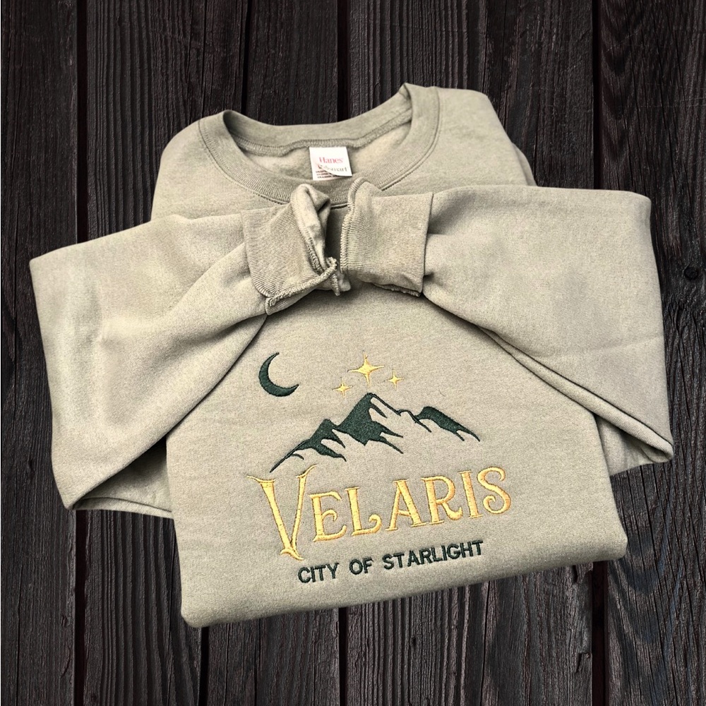 Brand New ACOTAR-Inspired Embroidered Crewneck Sweatshirt